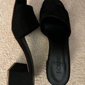J Crew SUEDED BLOCK-HEEL SANDALS